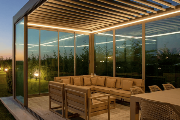 Pergola with LED lighting melbourne